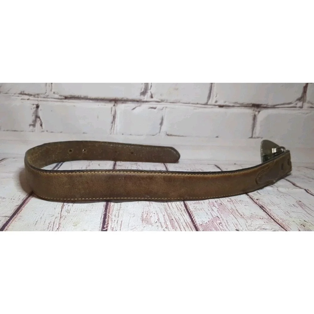 Nocona Vintage Western‎ Belt Boys 24 Brown Leather W/ Buckle